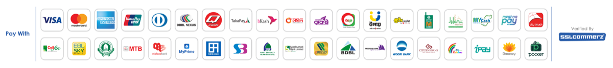 Verified by SSLCommerz — accepted payment methods